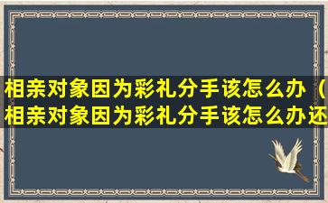 相亲对象因为彩礼分手该怎么办（相亲对象因为彩礼分手该怎么办还要联系吗）