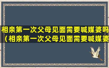 相亲第一次父母见面需要喊媒婆吗（相亲第一次父母见面需要喊媒婆吗怎么说）