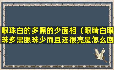 眼珠白的多黑的少面相（眼睛白眼珠多黑眼珠少而且还很亮是怎么回事）