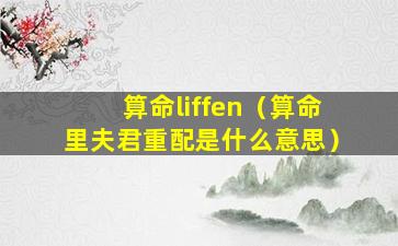 算命liffen（算命里夫君重配是什么意思）