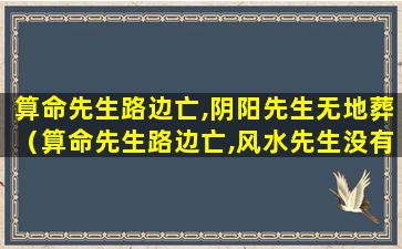 算命先生路边亡,阴阳先生无地葬（算命先生路边亡,风水先生没有好儿郎）