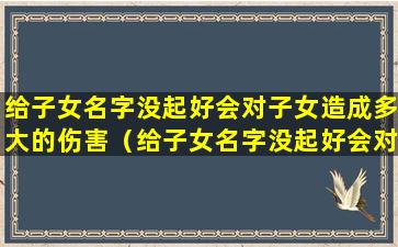 给子女名字没起好会对子女造成多大的伤害（给子女名字没起好会对子女造成多大的伤害和影响）