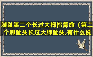 脚趾第二个长过大拇指算命（第二个脚趾头长过大脚趾头,有什么说法）