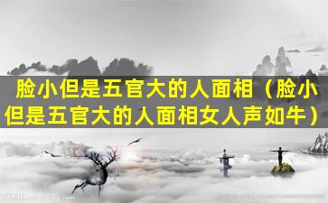 脸小但是五官大的人面相（脸小但是五官大的人面相女人声如牛）