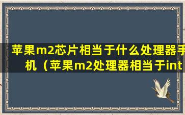 苹果m2芯片相当于什么处理器手机（苹果m2处理器相当于intel什么水平）