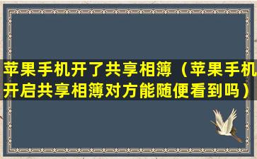 苹果手机开了共享相簿（苹果手机开启共享相簿对方能随便看到吗）