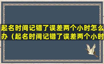 起名时间记错了误差两个小时怎么办（起名时间记错了误差两个小时怎么办呢）