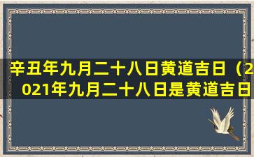 辛丑年九月二十八日黄道吉日（2021年九月二十八日是黄道吉日吗）