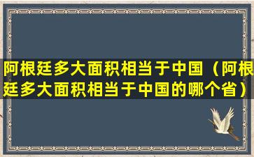 阿根廷多大面积相当于中国（阿根廷多大面积相当于中国的哪个省）