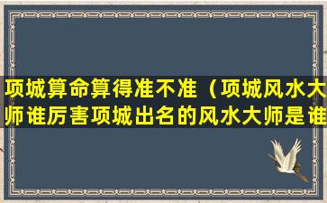 项城算命算得准不准（项城风水大师谁厉害项城出名的风水大师是谁）