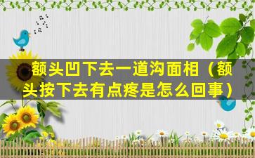 额头凹下去一道沟面相（额头按下去有点疼是怎么回事）